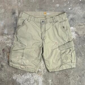 Carhartt Cargo Shorts Size 38 Tan Relaxed Fit Workwear Skater